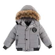Chaqueta cálida con capucha para niños (2-6 años) - Otoño/Invierno