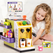 Children's Supermarket Checkout Toy with Real Water Dispenser