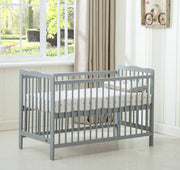 Convertible Baby Cot Crib (125x66 cm) with 3-Position Adjustable Base