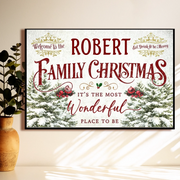 Personalized Family Christmas Poster 2025
