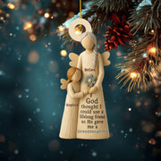 Personalized Wooden Ornament for Grandmother and Granddaughter