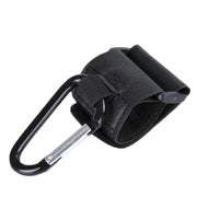 Ganchos Universales para Cochecito de Bebé (2 Piezas), Clips Premium para Cochecito con Mosquetón y Correa de Cuero, Organizador de Coche con Gran Capacidad para Compras y Bolsas de Pañales