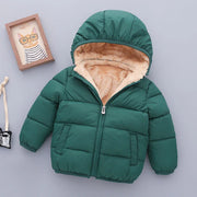 Kids Hooded Fleece Winter Jacket – Plush Warm Casual Outerwear