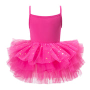 Girls Ballet Tutu Dress – Ruffled Sleeveless Performance Costume
