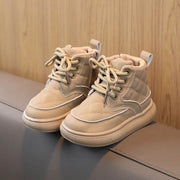 Botas de nieve para niños de moda a cuadros