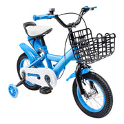 Bicicleta infantil de 12 pulgadas para niños y niñas, altura aplicable 85-105 cm para niños de 2-4 años con ruedas de entrenamiento de seguridad y una cesta