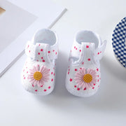 Floral Bow Soft Sole Baby Girl Shoes - 1Lovebaby