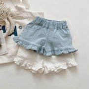 Pantalones cortos para niñas: pantalones con volantes para bebé