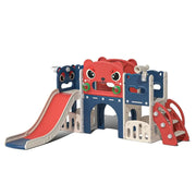 9-in-1 Large Indoor & Outdoor Slide Set – Climbing Wall, Ball Pit, Swing & More for Kids Ages 3–8