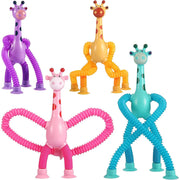 Telescopic Suction Cup Giraffe Toy Set