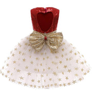 Backless Sequin and Star Princess Dress