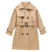 Brown Long Sleeve Fashion Trench Coat