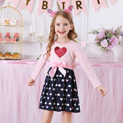 Bonito vestido superior de manga larga con estampado de leopardo