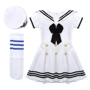 Navy Girl Sailor Uniform Costume Set