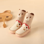 Calcetines antideslizantes de animales para niños y niñas.