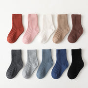 Calcetines de canalé de cuello alto de colores para bebés