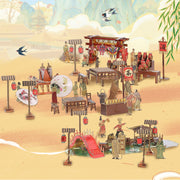 Rompecabezas de metal 3D | Paisaje de la dinastía Tang | juguetes educativos