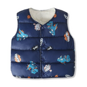 Dinosaur Pattern Baby Winter Parka Vest