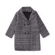 Woolen Plaid Winter Girl Coat