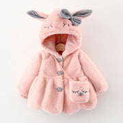 Cute Rabbit Ears Plush Jacket