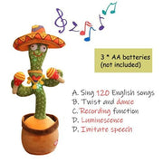Sound Mimicking Dancing and Singing Cactus Toys