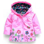 Floral Print Windbreaker Hoodie Jacket