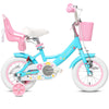 12" Toddler Bike with Doll Seat – Kids Bike for 2–4 Years Old | Training Wheels, Basket & Bell | Maggie