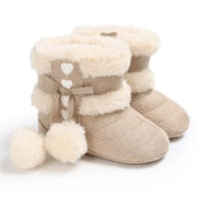 Botas de nieve para bebé de invierno: bolas de pelusa cálidas y elegantes 