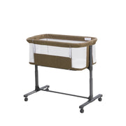 Dimensions of a baby bassinet with text indicating maximum load capacity.