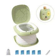 Portable Folding Emergency Potty for Toddlers - Travel Toilet Seat, Anti-Tip, Splash-Proof, Quick Open