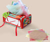 Tissue Box Sensory Montessori Toy with Mirror, 6 in 1 Baby Toy 0-6-12 Months Newborn Toddler with Colourful Silk Cloths