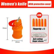 Protector de dedos para jardinería, cuchillo para pulgar de silicona