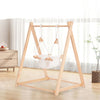 Foldable Wooden Baby Swing with Canvas Seat