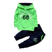 Toddler Fashion Set: Letter Hoodies & Pants