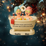 Personalized Best Friends Spa Bath Ornament 