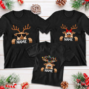 Personalized Family Christmas Reindeer Shirts 