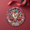 Personalized Family Tree Round Glass Ornament