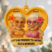 Personalized “Gift For Bestie – Forever Sister” Wooden Ornament 