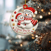 Personalized “I Love You To The Moon And Back” Grandma & Grandchild Ornament