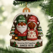 Personalized “I Want to Grow Old With You” Wooden Ornament 