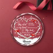 Personalized Memorial Round Glass Ornament 