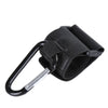Ganchos Universales para Cochecito de Bebé (2 Piezas), Clips Premium para Cochecito con Mosquetón y Correa de Cuero, Organizador de Coche con Gran Capacidad para Compras y Bolsas de Pañales