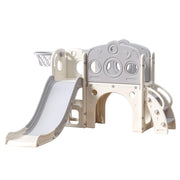 Premium 3-in-1 Kids Slide for 1-6 Years Old - Extra Long Toddler Climber with Basketball Hoop & Anti-Slip Steps