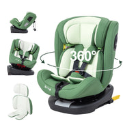360° Swivel i-Size Baby Car Seat with ISOFIX, ECE R129/ADAC Certified, All-in-One Convertible Seat for Newborn to 12 Years (40–150 cm)