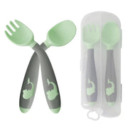 Set de utensilios de silicona para bebé: cucharas de entrenamiento para niños 