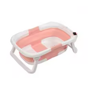 Tina plegable para bebés con termómetro y cojín suave – Tina de viaje portátil para recién nacidos y niños pequeños