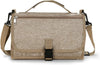 Estera cambiadora portátil y bolso de viaje, cambiador de pañales impermeable extragrande con bolsillo para toallitas, cojín para la cabeza y correa ajustable para el hombro (caqui/gris)