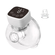 Clear glass container with a white lid featuring digital controls on a white background