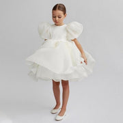 Puff Sleeves Backless Party Dress