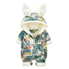 Forest Rabbit Ears Hooded Parka Jumpsuit